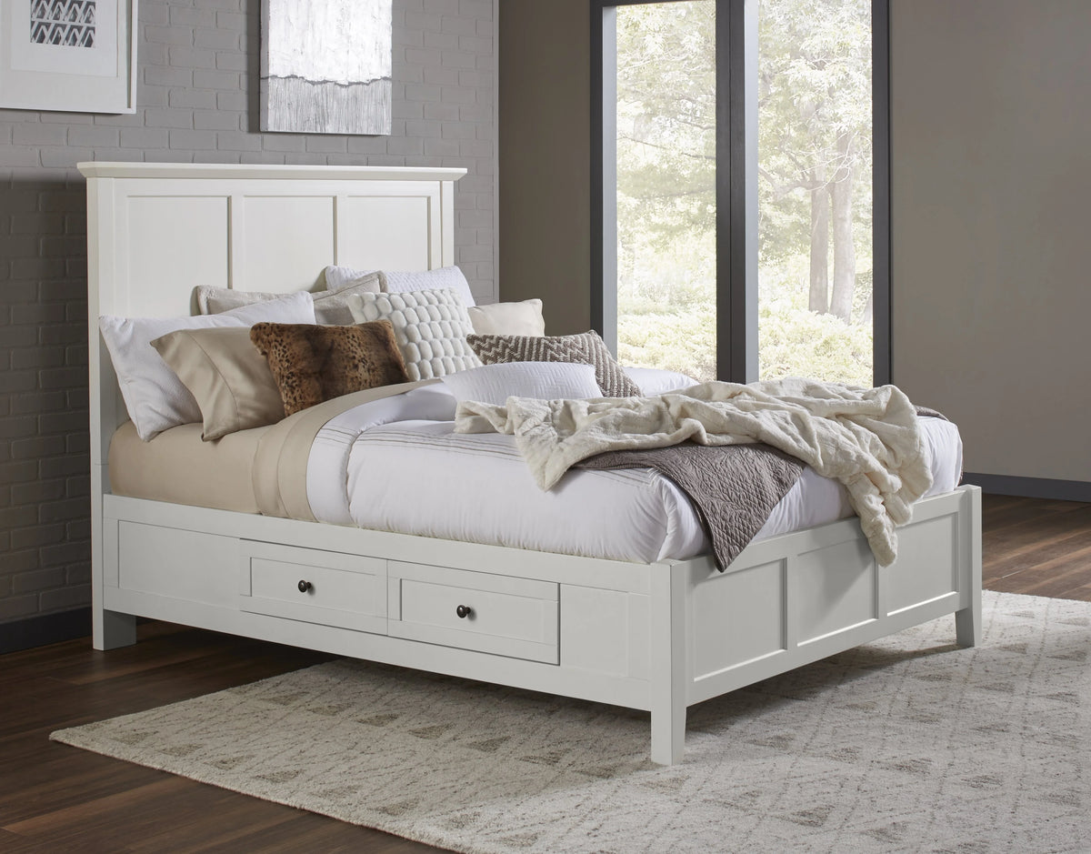 King Storage Bed in White Mahogany F993927