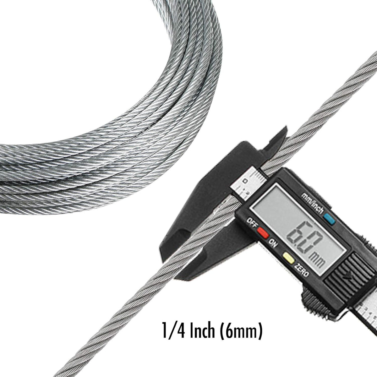 1/4 Inch Galvanized Steel Cable (180 FT) G52967