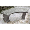 Grey Stone Curved Leaf Bench L171