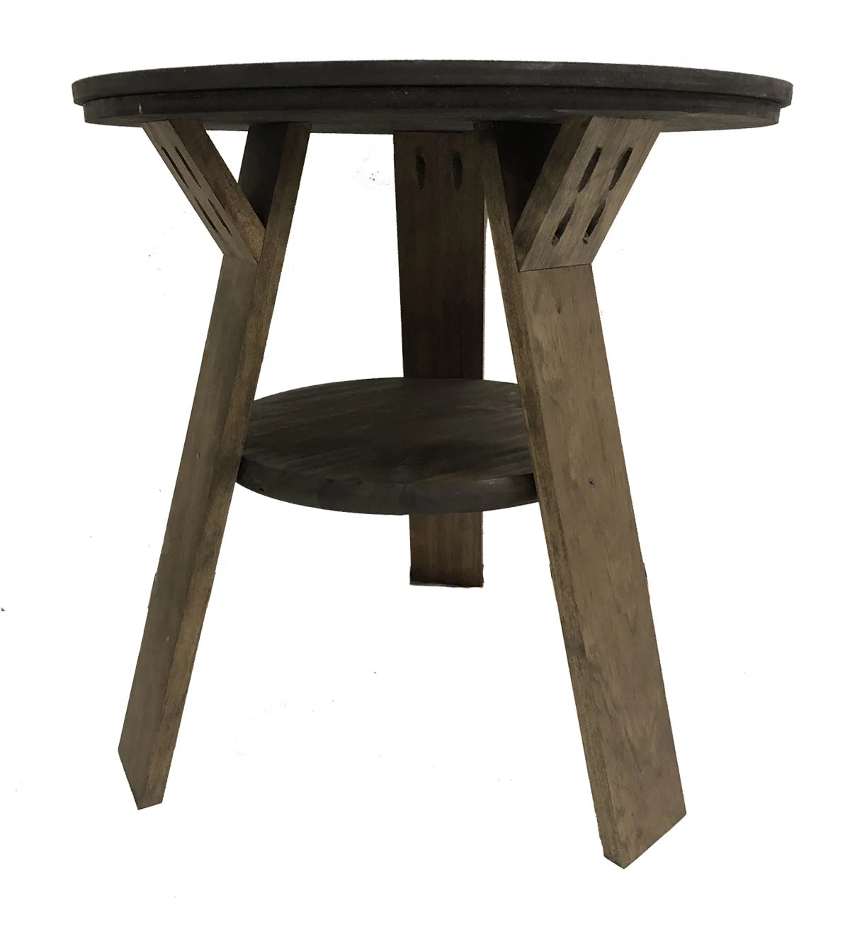 American Flag Pub Side Table with Shelf 22 Inches Tall T23477