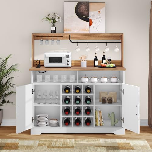 Black Oak Buffet Cabinet with Storage F473