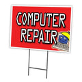 Computer Repair Yard Sign & Stake L96875