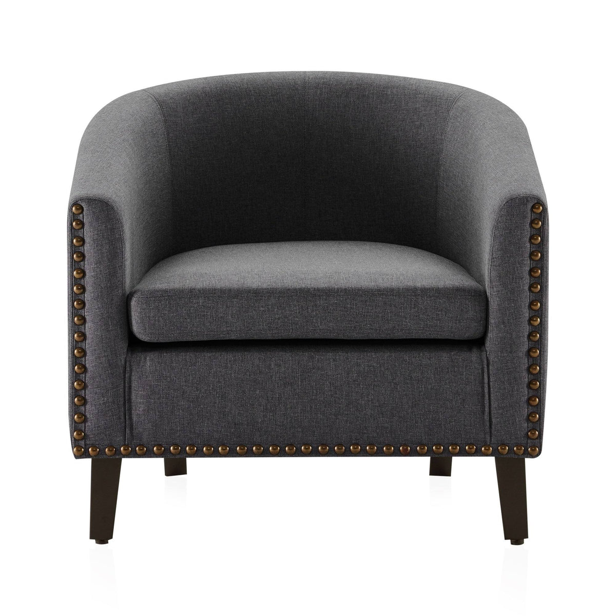 Beige Fabric Barrel Chair Y799