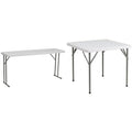 5' White Plastic Folding Training Table F577