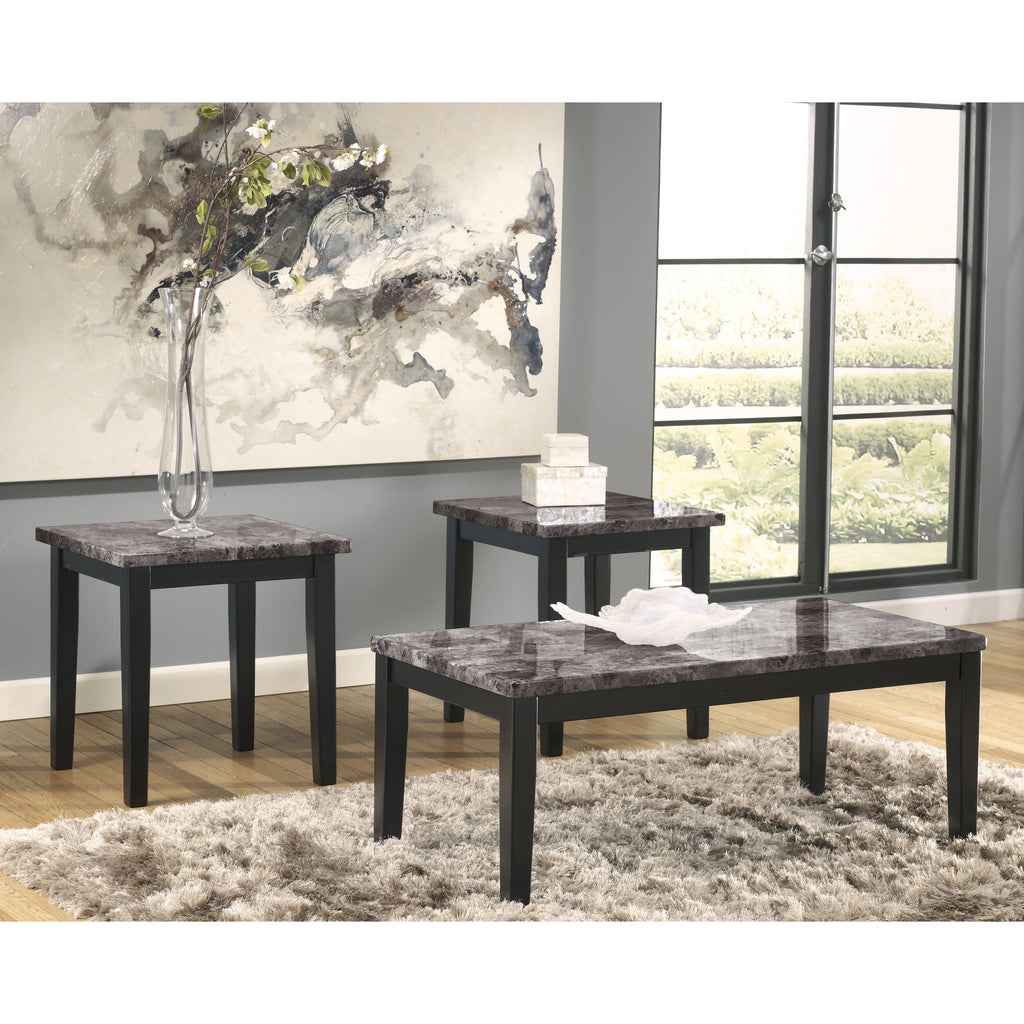 3-Piece Occasional Table Set Black X53606
