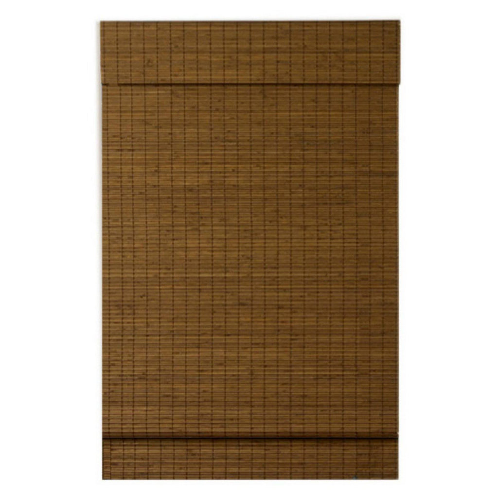 Cordless Maple Bamboo Roman Shade with Valance 35 in. W x 64 in. L K368065