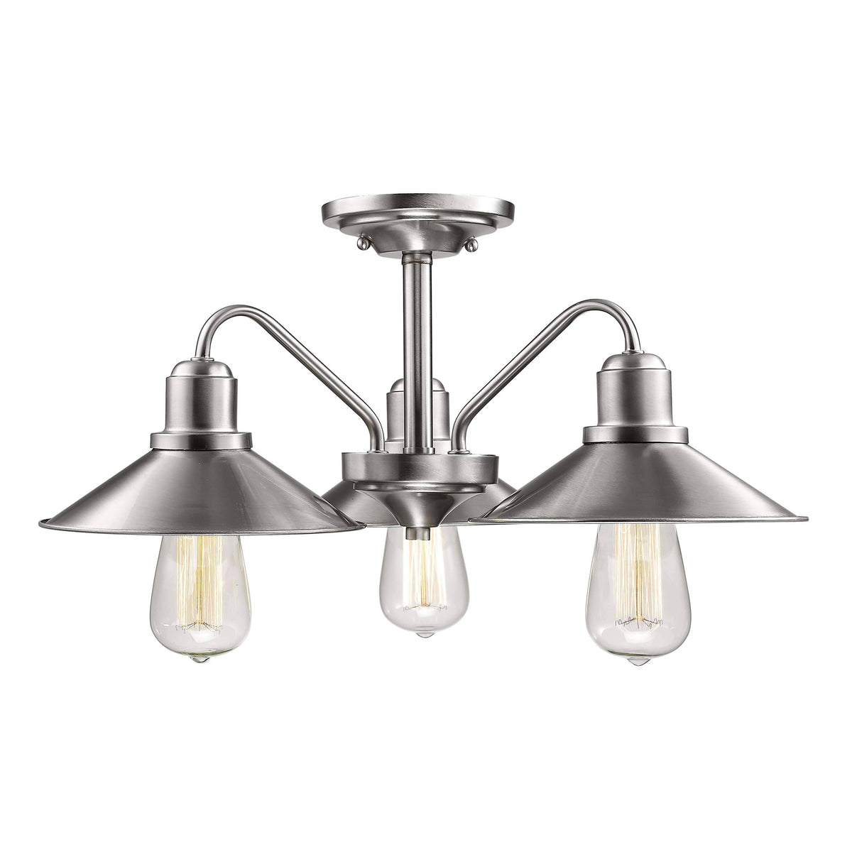 Brushed Nickel 3-Light Semi Flush Mount A270291