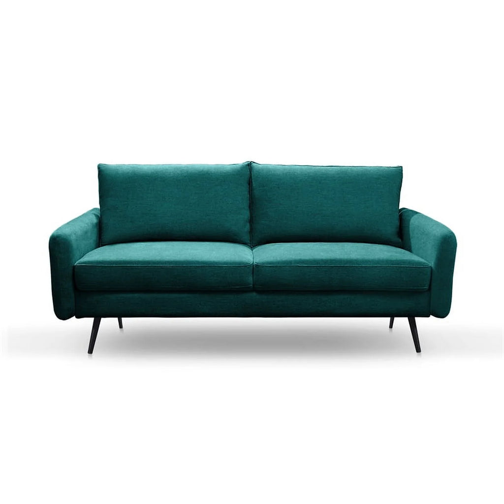 Teal Blue Fabric Sofa W114