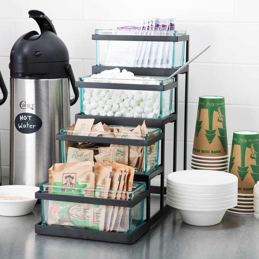 Black Coffee/Tea Condiment Unit D6578
