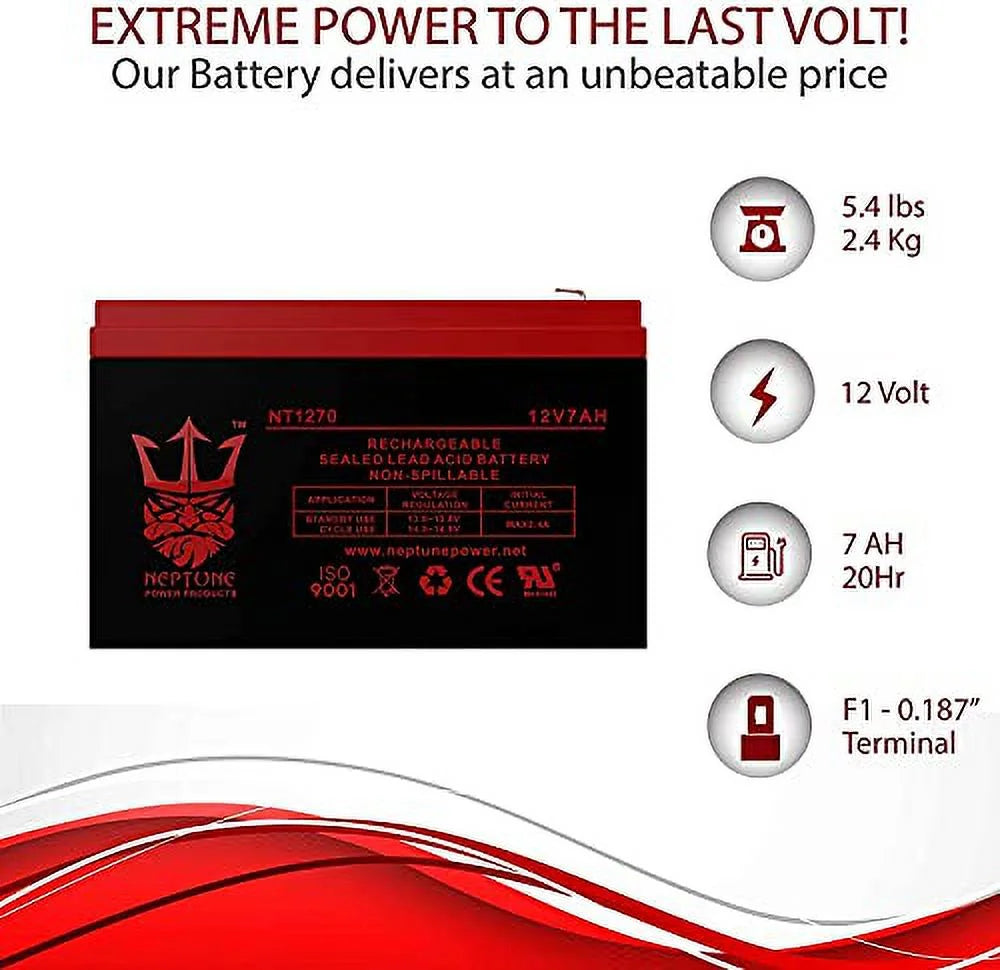 12V 7AH Battery 2 Pack D577