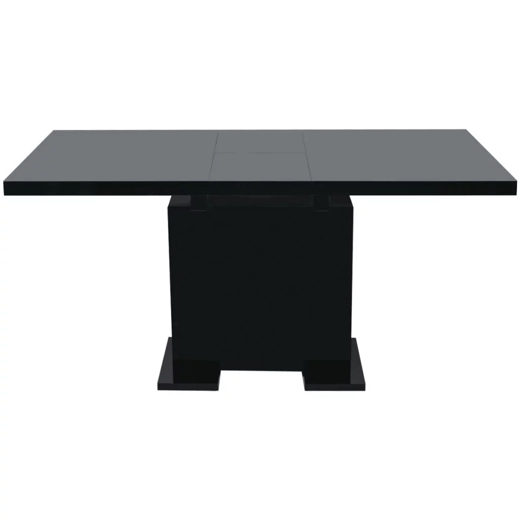 High Gloss Black Extendable Dining Table L28615