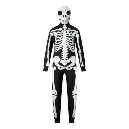 Unisex Skeleton Pumpkin Hooded Onesie N159