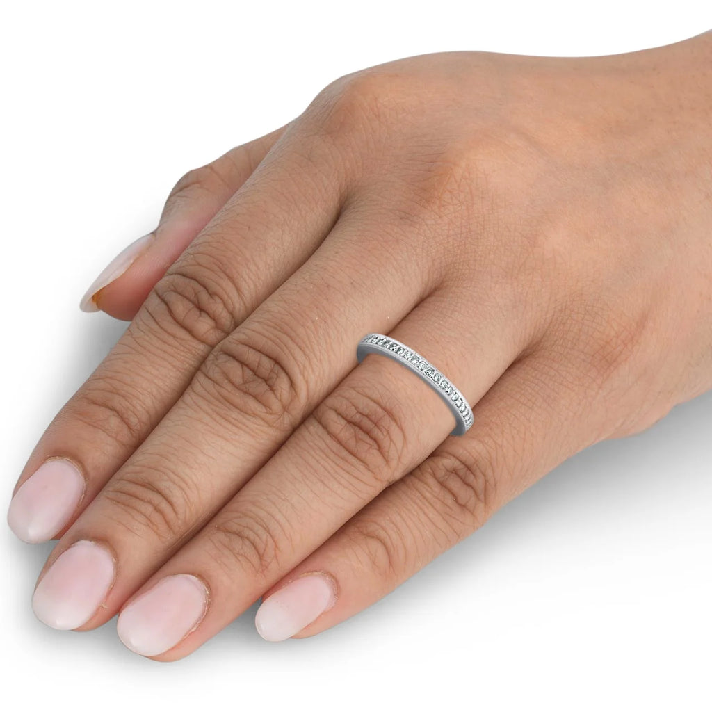 1/8ct Diamond Ring 14K White Gold V4222