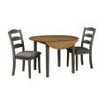 3 Piece Extendable Dining Set Brown Gray D707247