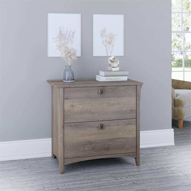 2 Drawer File Cabinet in Driftwood Gray V634009