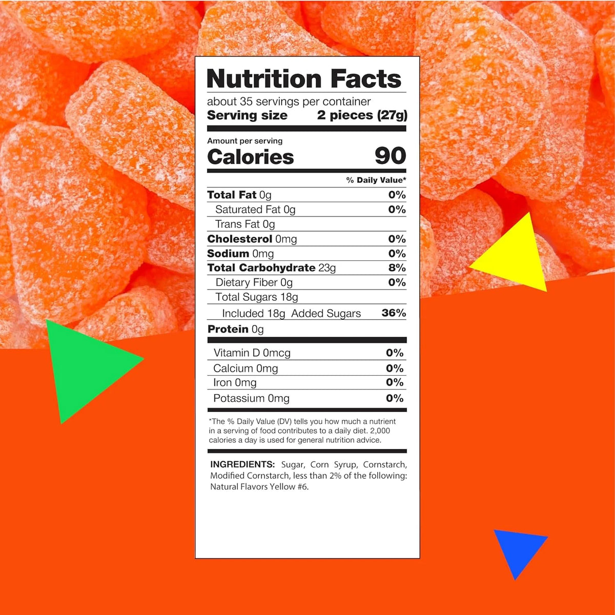Orange Fruit Slices Jelly Candy (2 Pound Bag) L38042