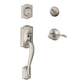 Camelot Single Cylinder Handleset and Left Hand Accent Lever, Satin Nickel M365