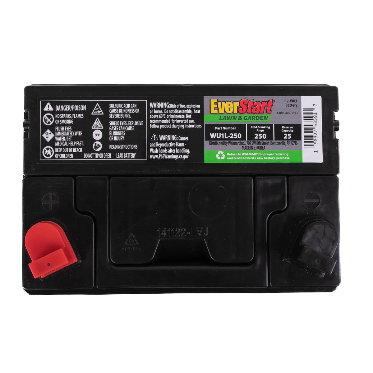 12 Volt 250 CCA Lead Acid Lawn and Garden Battery Z192