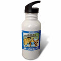Vintage Luggage Label 21 oz Sports Water Bottle H99275