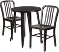 Green Metal Indoor-Outdoor Table Set with 2 Chairs E858