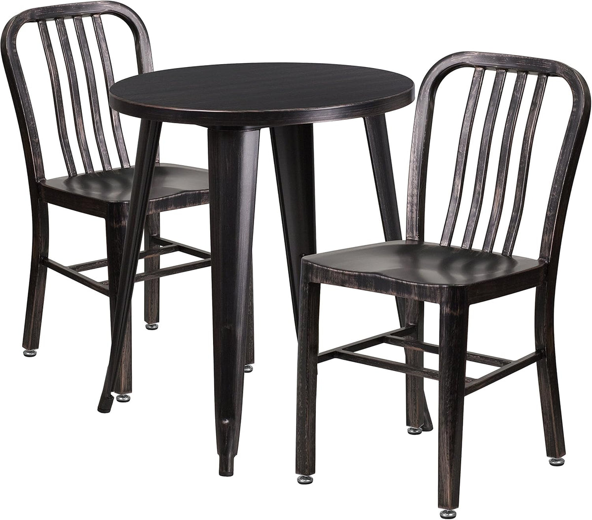 Green Metal Indoor-Outdoor Table Set with 2 Chairs E858