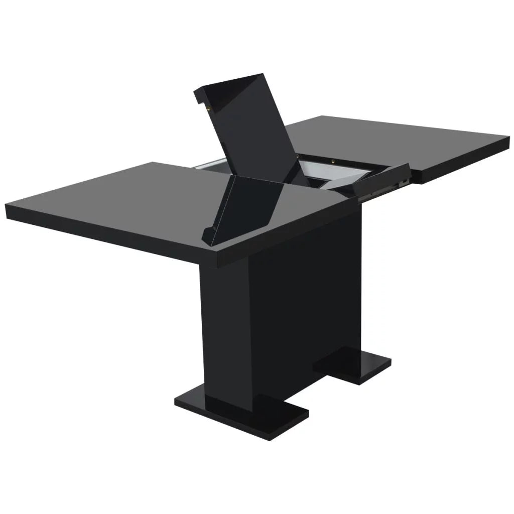 High Gloss Black Extendable Dining Table L28615