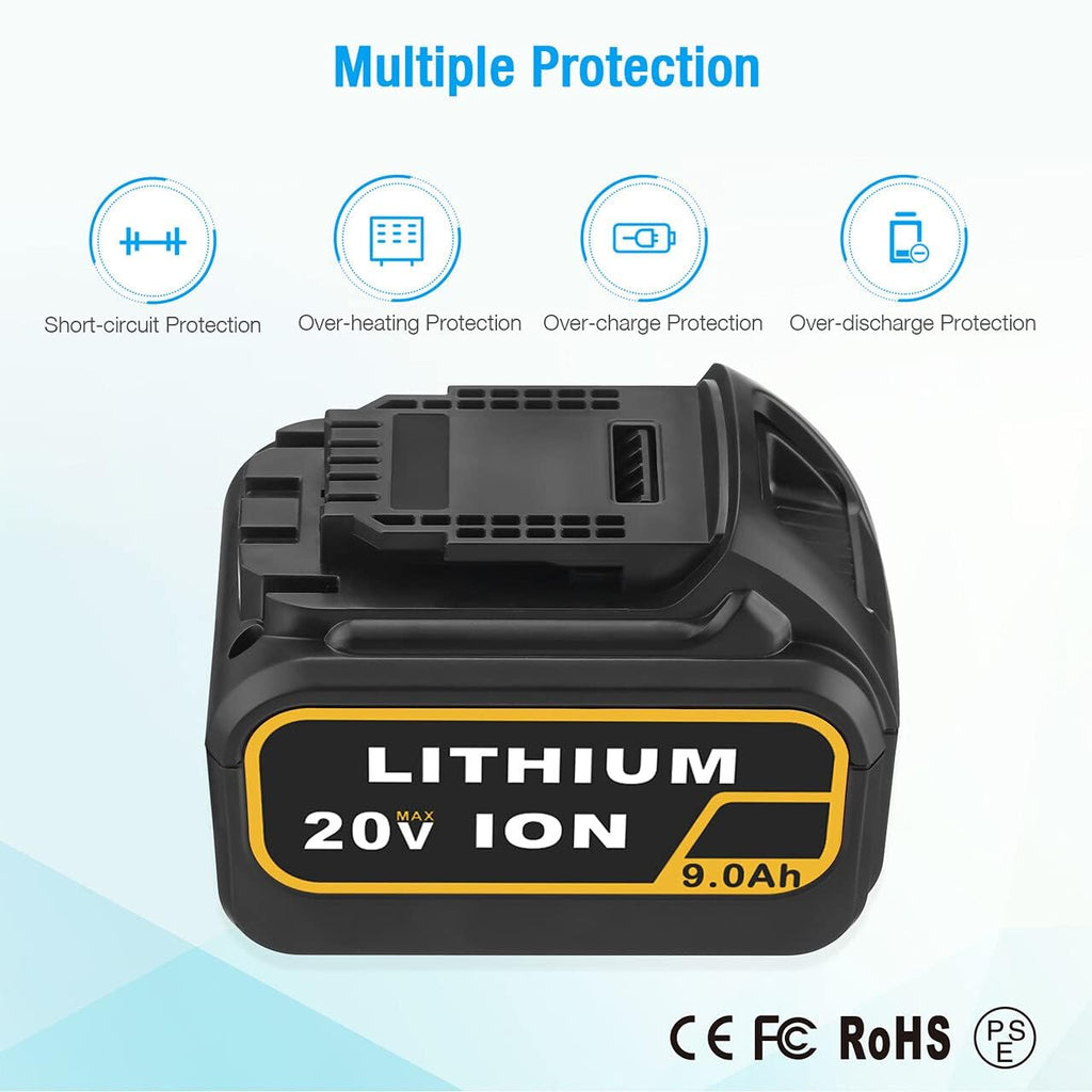 20V 9.0Ah Replacement Battery Pack of 2 X804