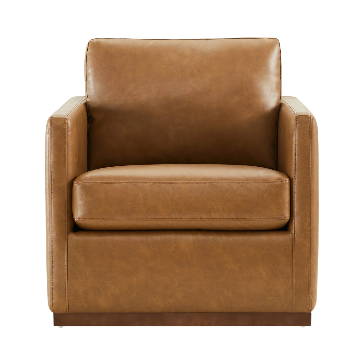 Swivel Faux Leather Accent Chair E604202
