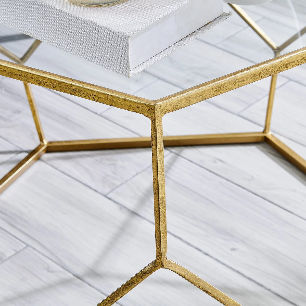 Gold Geometric Metal Coffee Table G277024
