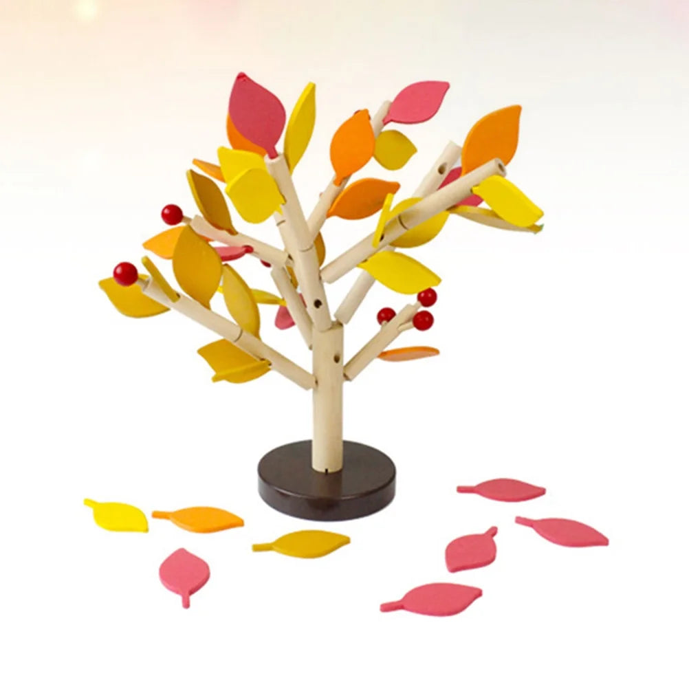 Creative Wooden Tree Blocks Building Set Toy (Yellow) Y961