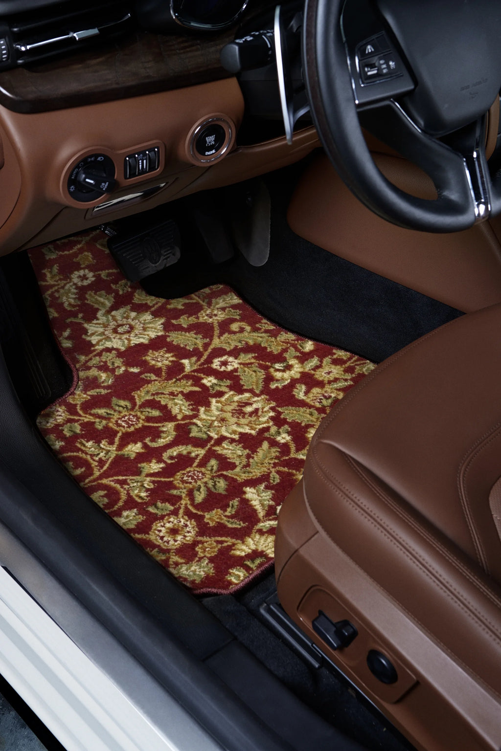 Red Oriental Car Mats Q5850