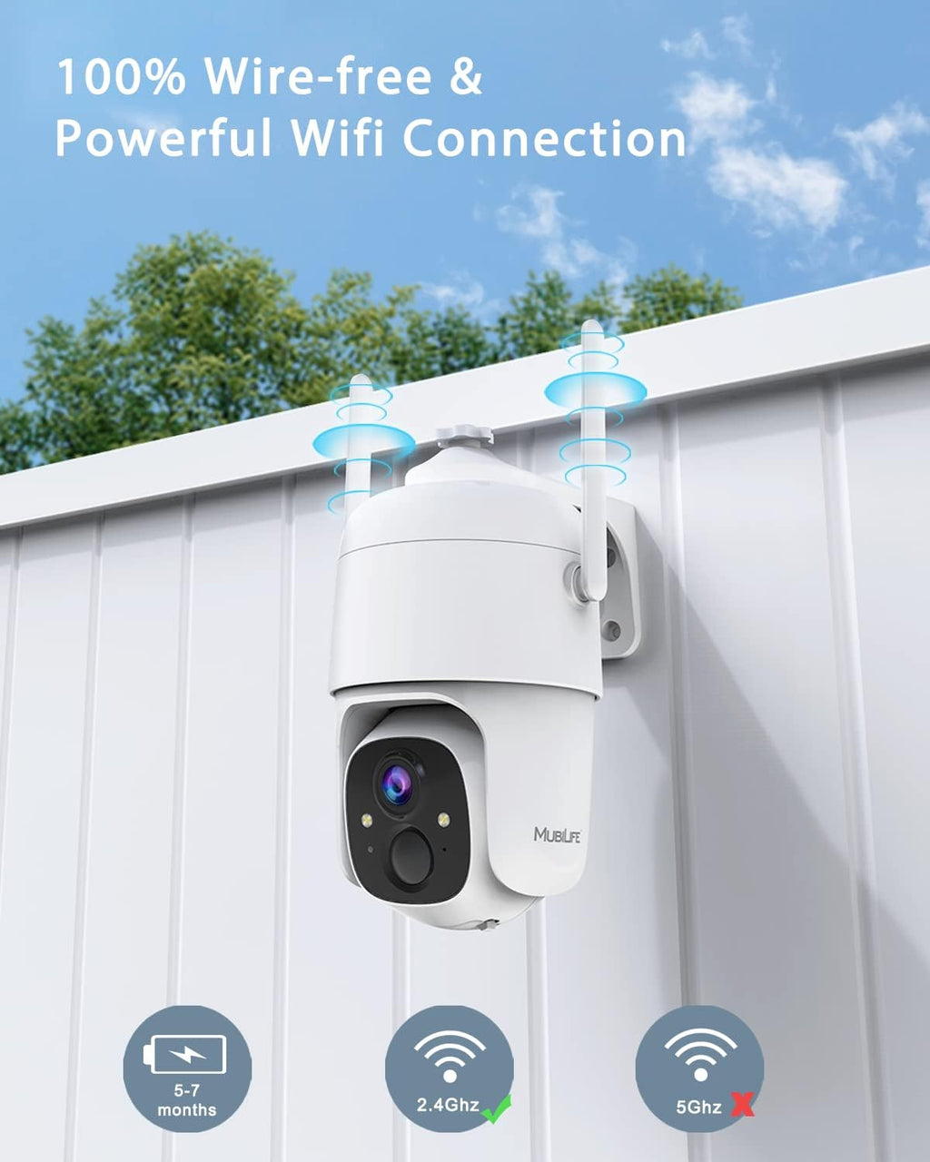 Battery Powered Wireless Outdoor Security Camera U15173