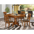 Dining Table Set with 18" Leaf and Chairs S305