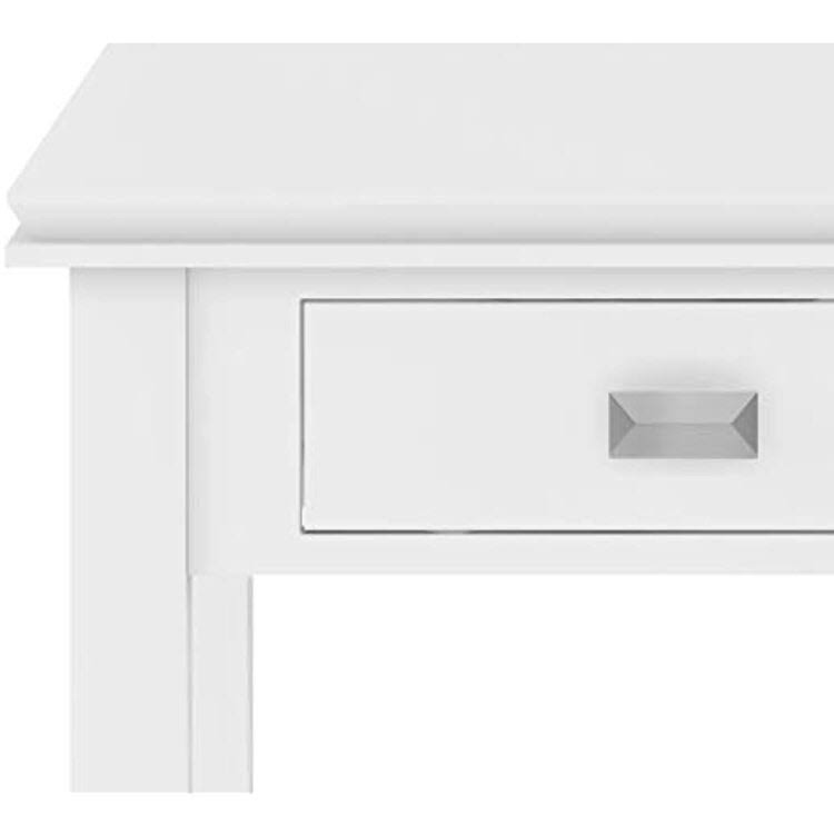 Solid Wood End Table in White S306