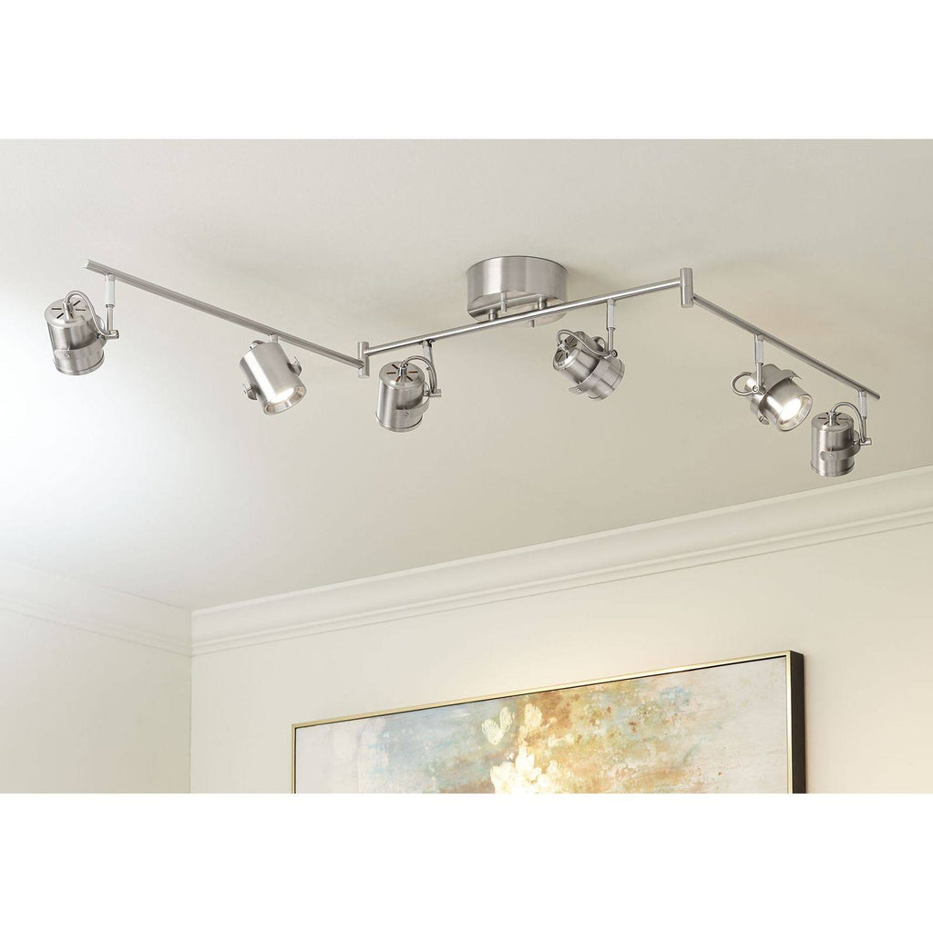 6-Light Satin Nickel LED Track Light R641