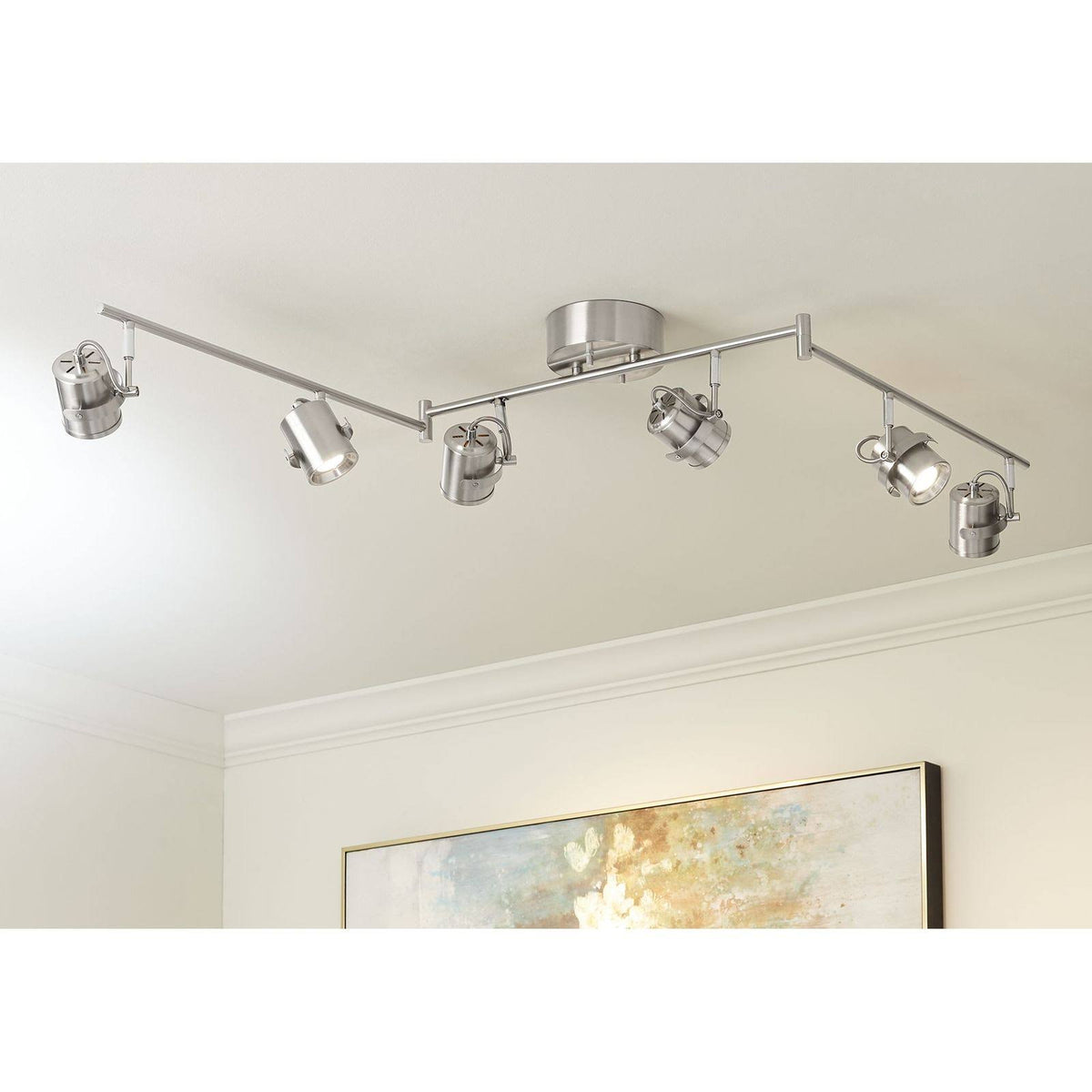 6-Light Satin Nickel LED Track Light R641