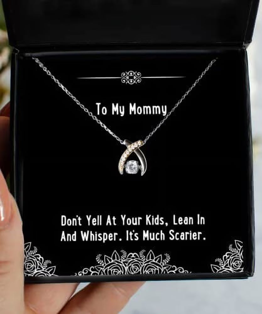 New Mommy Wishbone Dancing Necklace E860