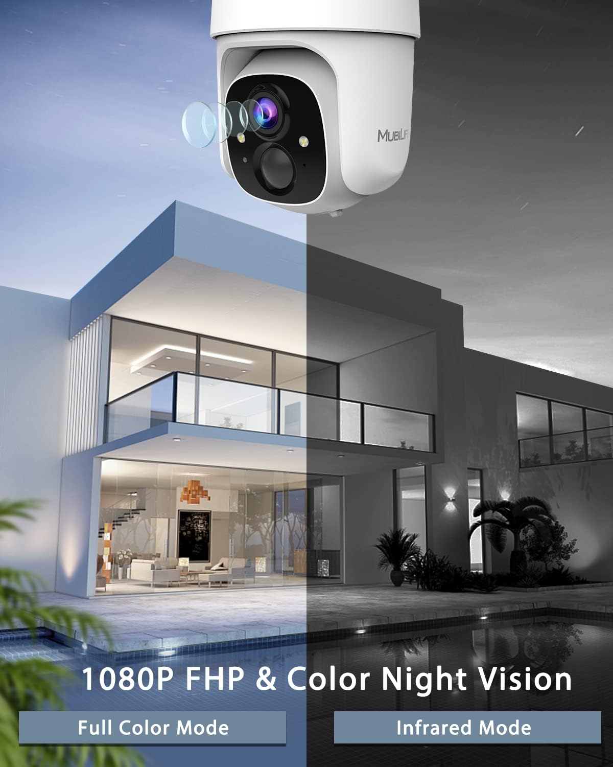 Battery Powered Wireless Outdoor Security Camera U15173