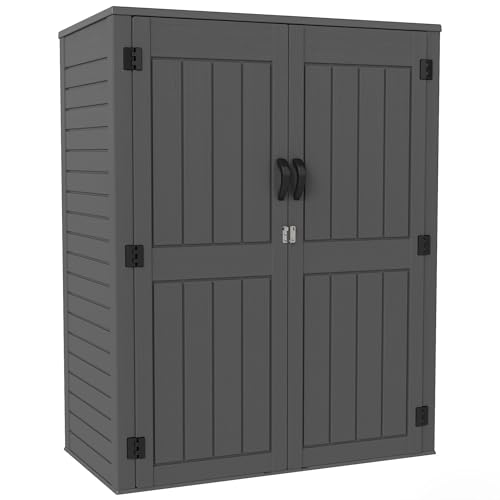 White 60 Cuft Plastic Outdoor Storage Shed E630833