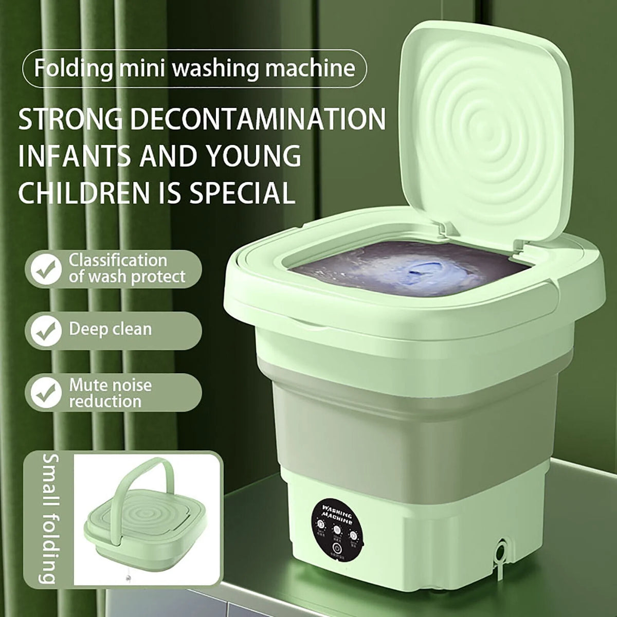 8L Portable Mini Washing Machine with Spin Dryer M311