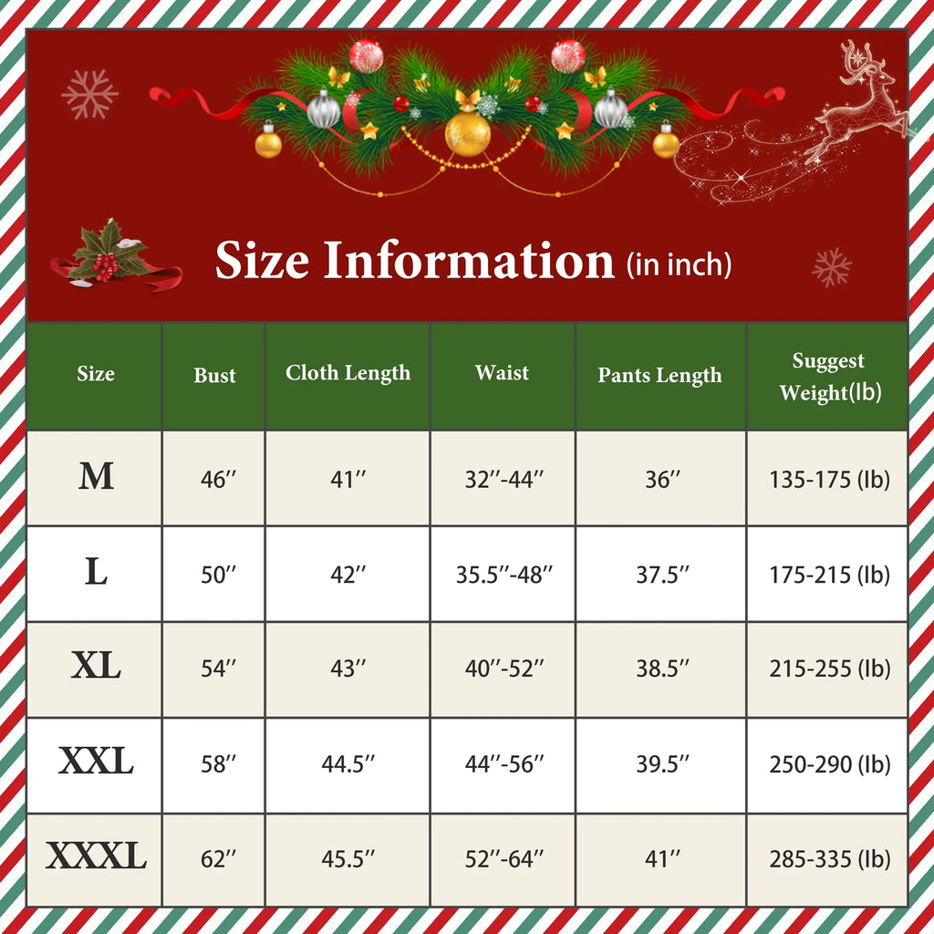 Deluxe Velvet Santa Claus Suit Set 12pcs -XXL T202269
