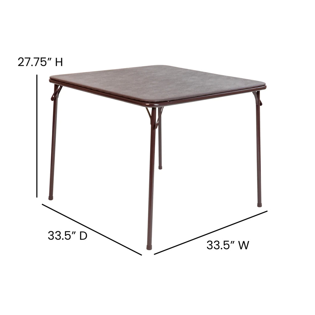 Brown Folding Card Table C5659