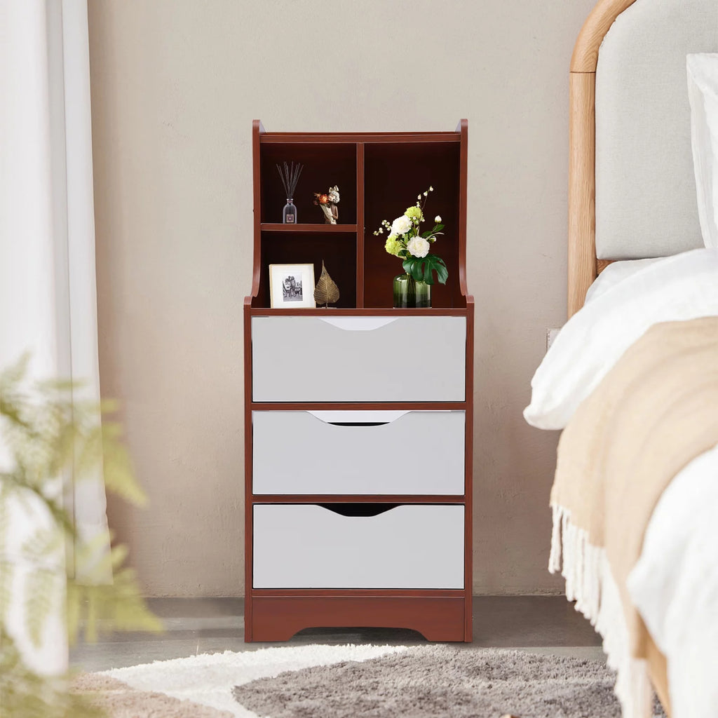 Wood Nightstand with Storage J616