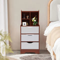 Wood Nightstand with Storage J616
