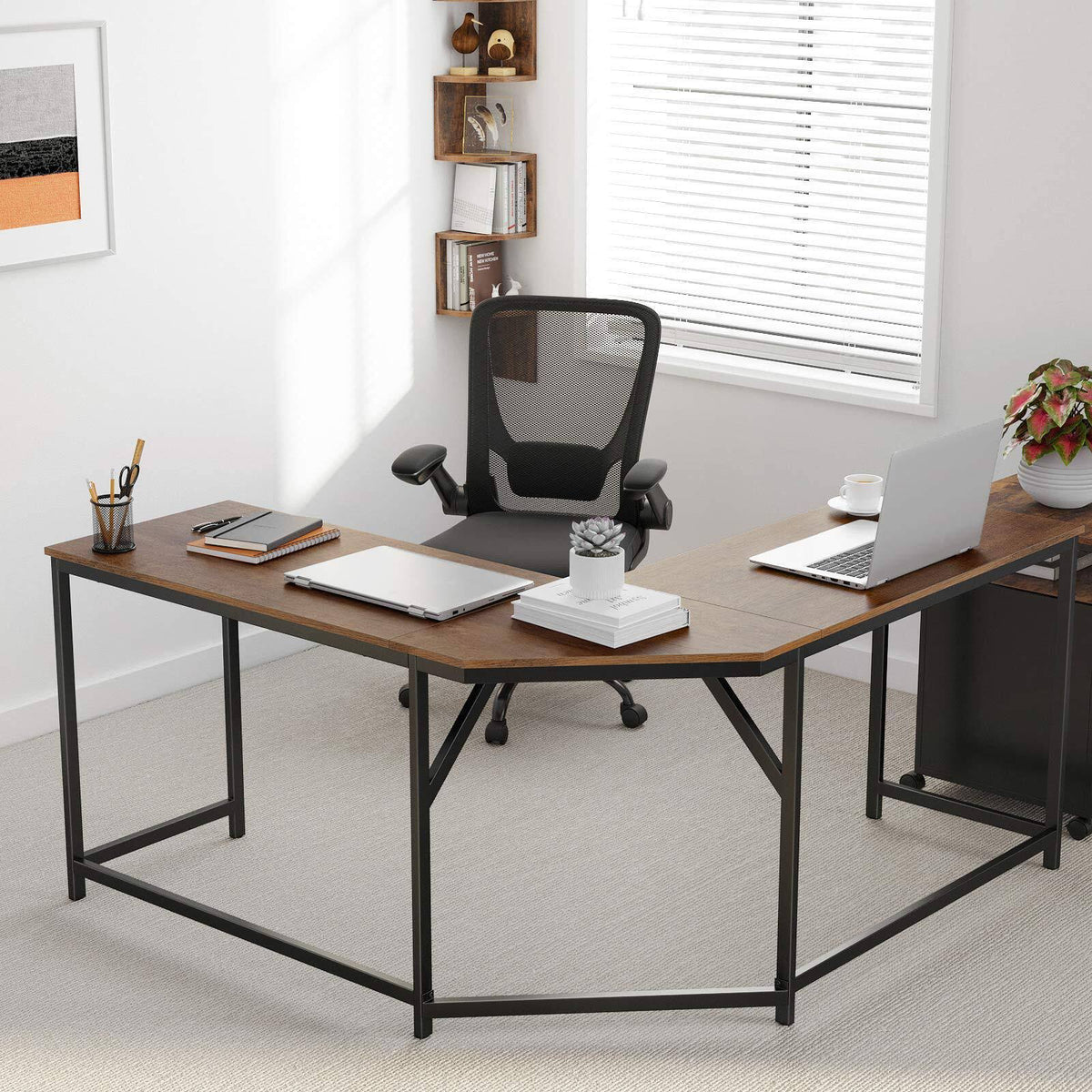 L-Shaped Corner Computer Desk N905