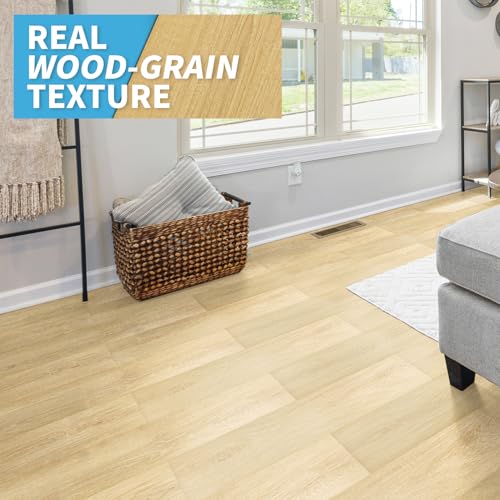 Peel and Stick Vinyl Wood Plank Floor Tile 36-Pack A5459
