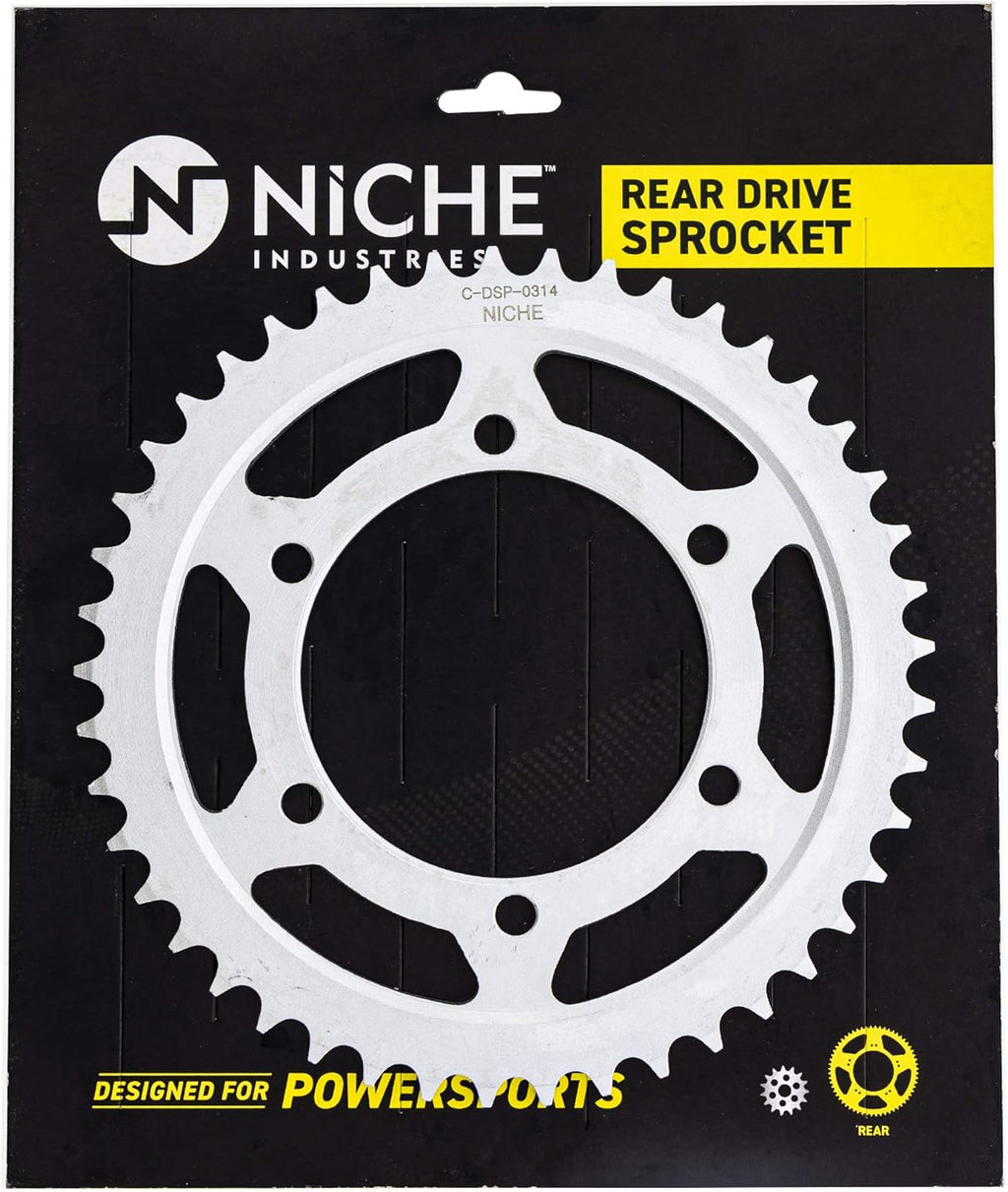Drive Sprocket Chain Combo Front 17 Rear 45 Tooth 530HZ Standard 122 Links Pack of 2 K2527