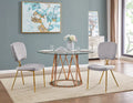 Velvet Upholstered Dining Chair Set of 2 A718901