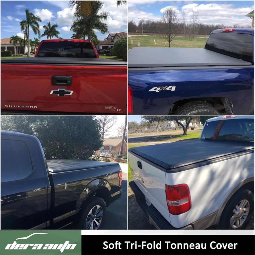 Soft Tri-Fold Truck Bed Cover 5.2ft Bed Tonneau Cover P7816