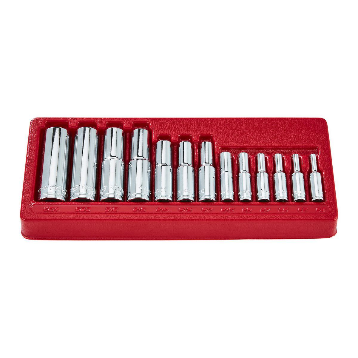 1/4 in., 3/8 in., 1/2 in. Drive Deep E-TORX Socket Set, 13-Piece H5545